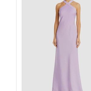 Aidan Mattox Women's Purple Sleeveless Halter